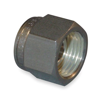 HAM-LET 761L-SS-12MM Nut,316 SS,LET-LOK,12mm 4CMX6