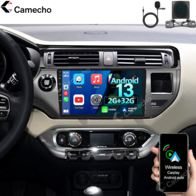 Android 13 Car Wifi GPS Radio Stereo Apple CarPlay Camera For 2012-14 Kia Rio K3
