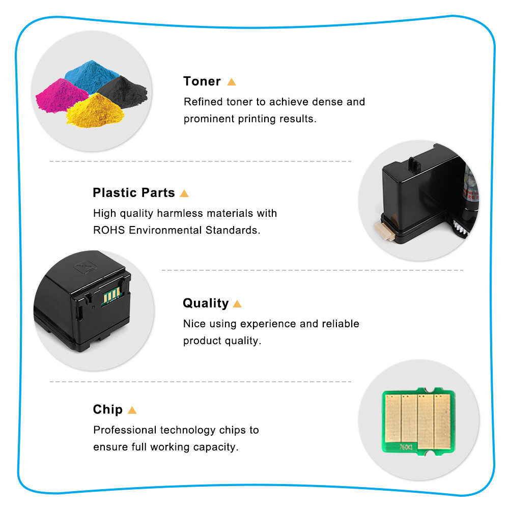 4-Pack Toner Set for Xerox WorkCentre 6027 6025 Phaser 6022 6020 106R02759