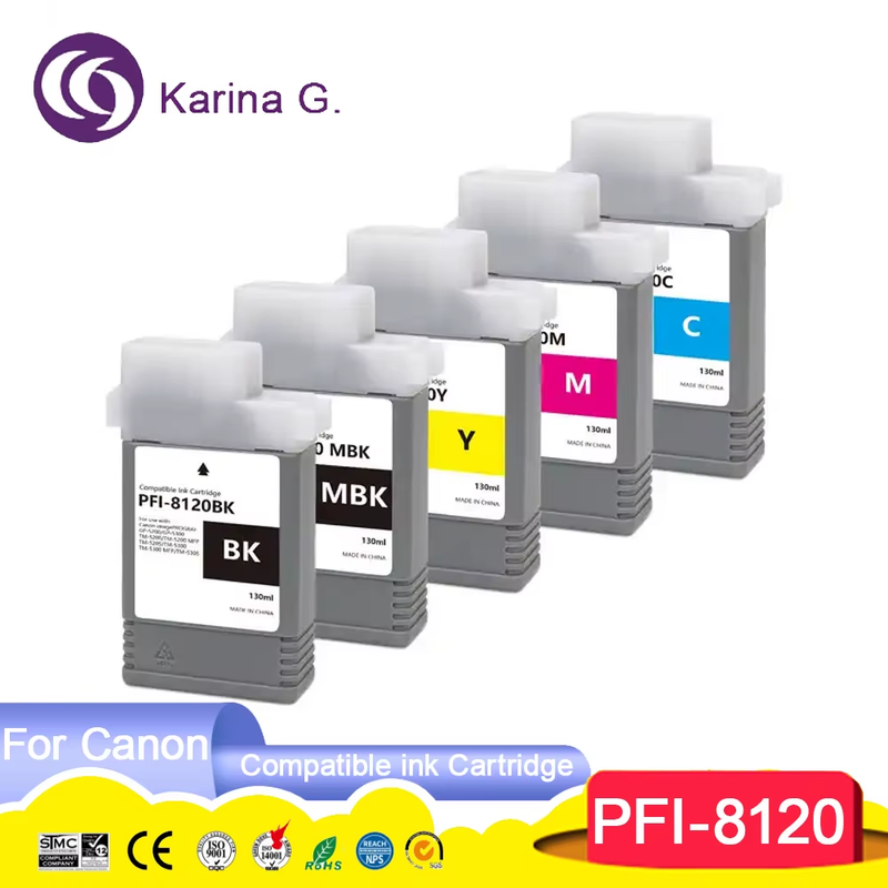 130ML/Pcs PFI-8120 Compatible Ink Cartridge With Pigment Ink For TM 5200 5205 5
