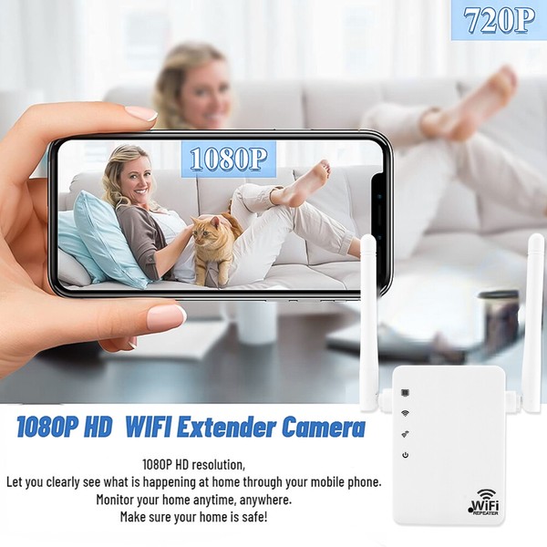 1080p HD Camera Wifi Extender Hidden Cam Motion Detection Security Nanny Cam US - Image 12
