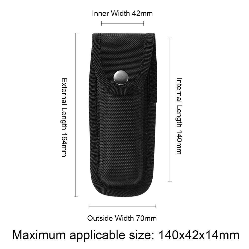 1/2PCS Black Portable Hard Boxed Nylon Belt Sheath For Folding Knife US New