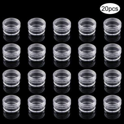 Storage Cups Clear Plastic Jewelry Bead Makeup Box Small Container 10/30/50pcs
