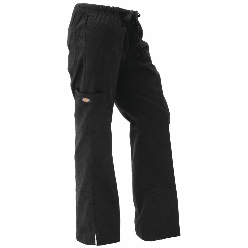 NWT DICKIES WOMENS LOW RISE 6 POCKET CARGO STYLE CHEF PANTS IN BLACK DC17 5XL | eBay