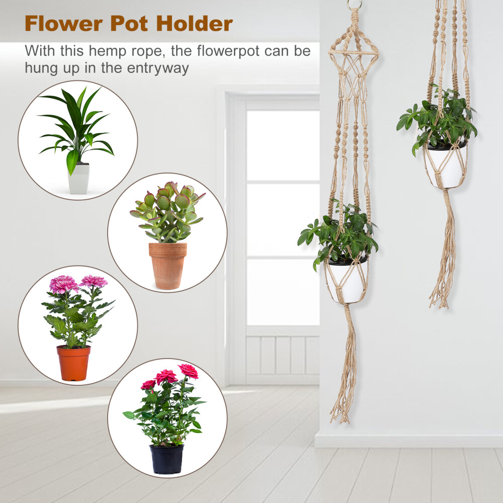 4pcs Plant Hangers Hanging Plants Holder Decorative Flower Pot With Hooks Ebay