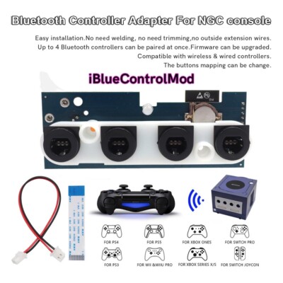 Wireless GameCube NGC iBlueControlMod Controller Connect For PS3/PS4 PS5