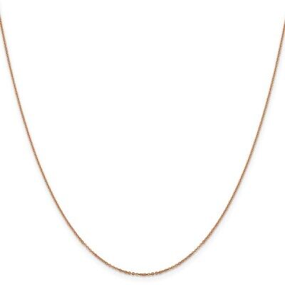 Pre-owned Superdealsforeverything Real 14kt Rose Gold 1.1mm Flat Cable Chain; 16 Inch; Lobster Clasp In Pink