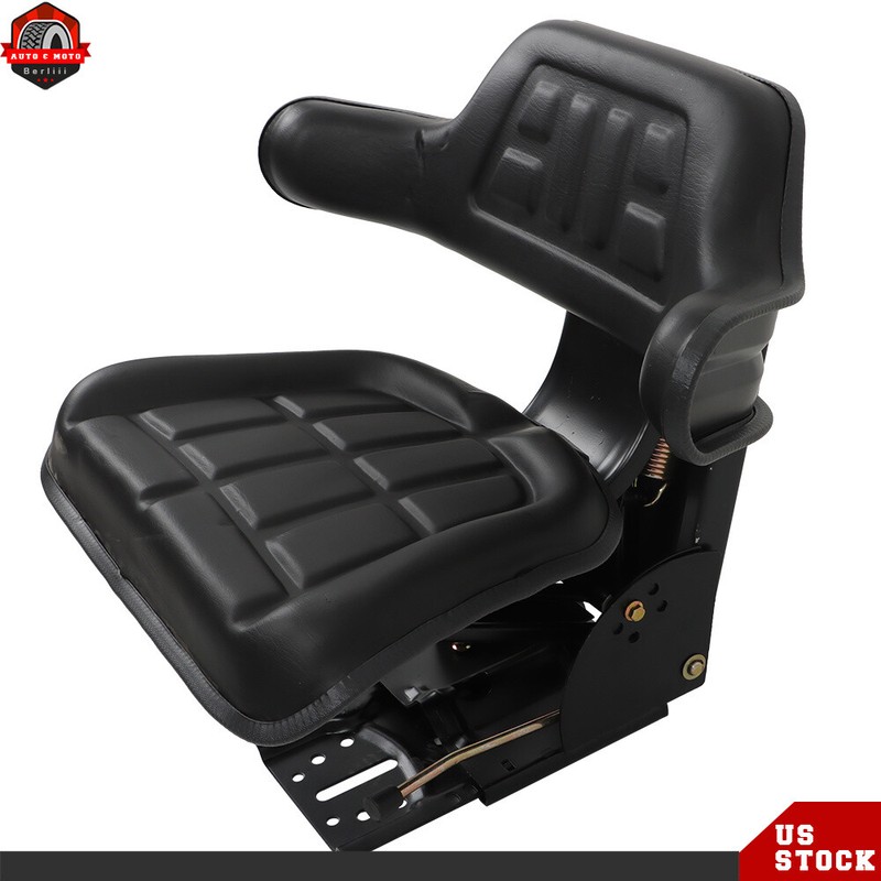 Black Tractor Suspension Seat With Armrest For Massey Ferguson/Ford/New Holland