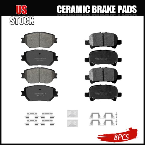 Front and Rear Ceramic Brake Pads For 2002 2003 2004 2005 2006 Toyota Camry