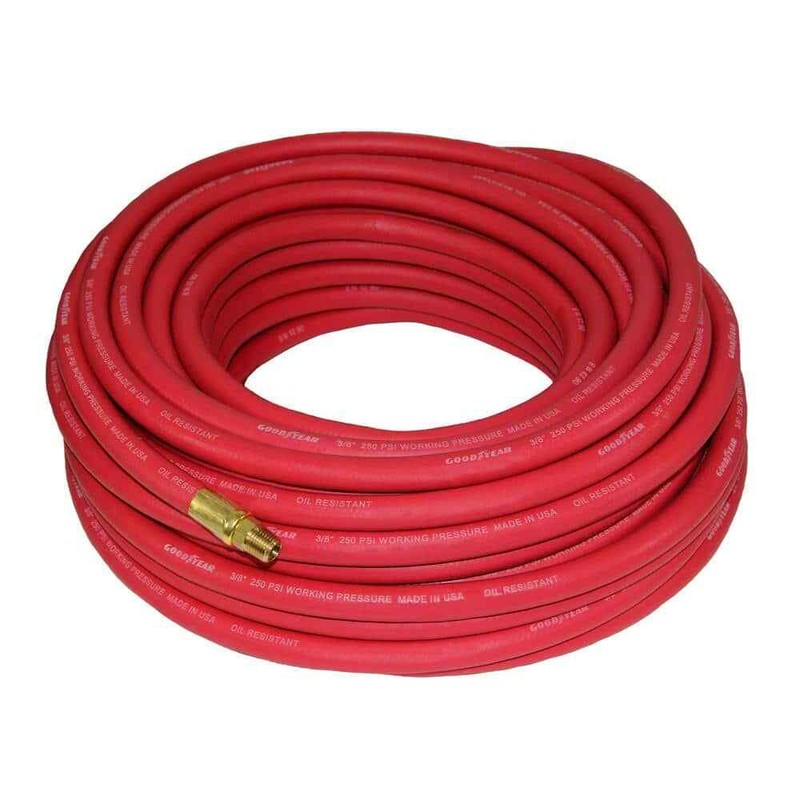 Goodyear 50' x 3/8" Rubber Air Hose 250 PSI Air Compressor Hose USA Made 12674