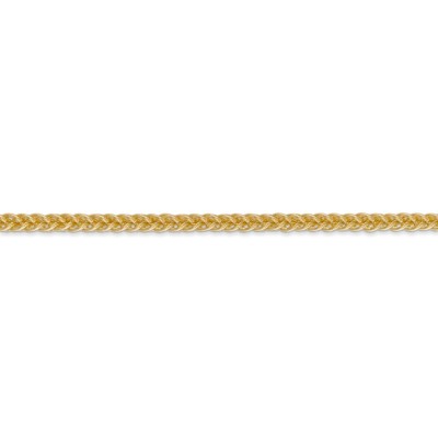 Pre-owned Superdealsforeverything Real 14kt Yellow Gold 2.60mm Semi-solid 3-wire Wheat Chain; 18 Inch
