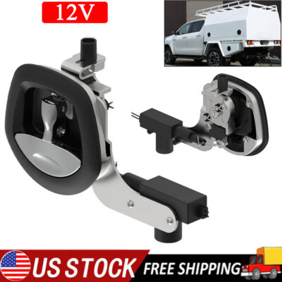 12V Power Operated Central Locking Handle Whale Tail T Locks Recessed Folding