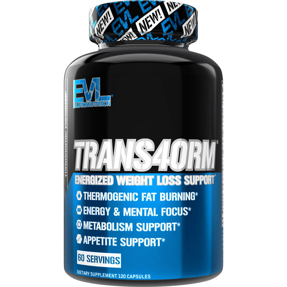Evlution Nutrition Trans4orm Thermogenic Fat Burner Weight Loss Capsules