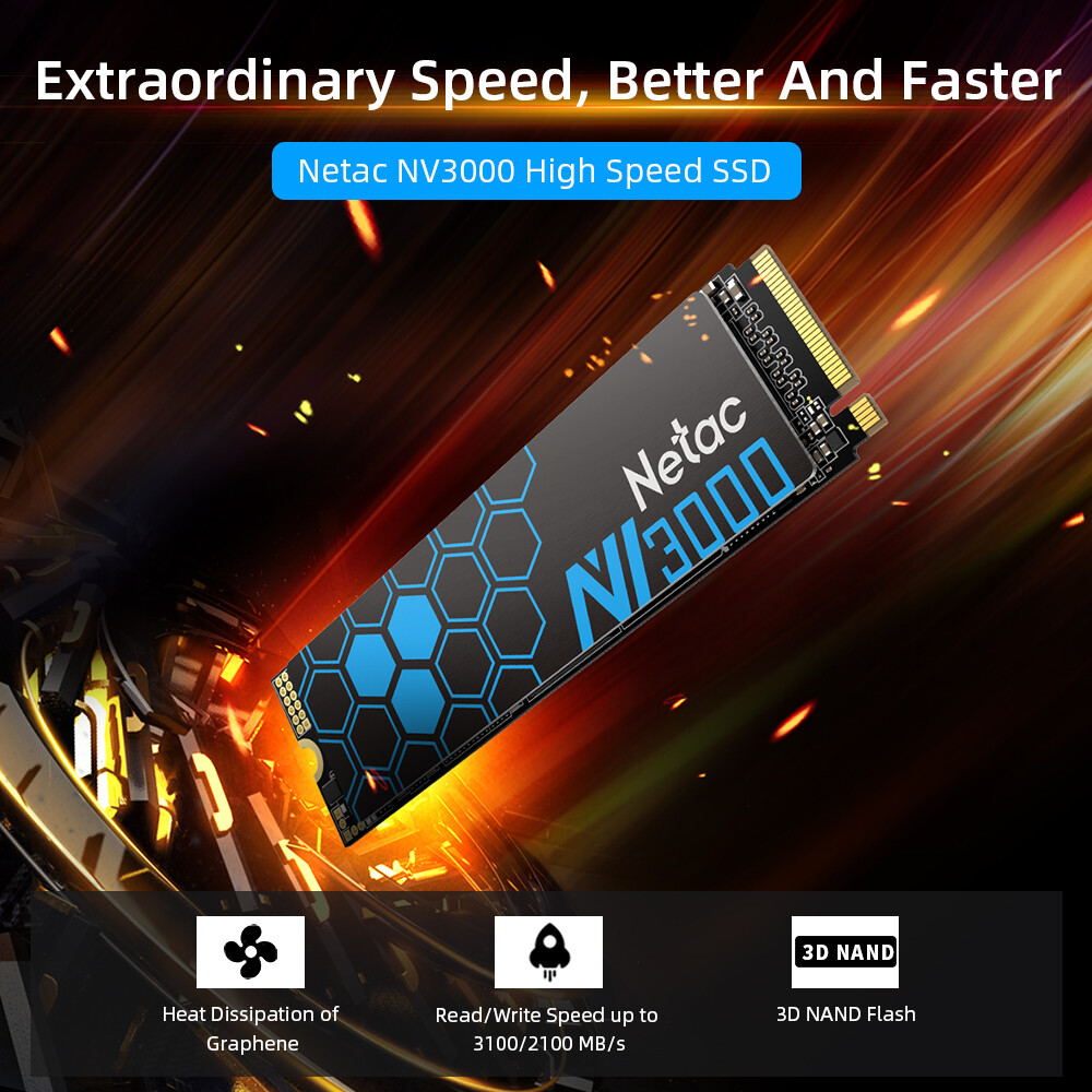 Netac M.2 1TB 500GB Internal SSD NVMe PCIe3.0 Gen3x4 Solid State Drive lot