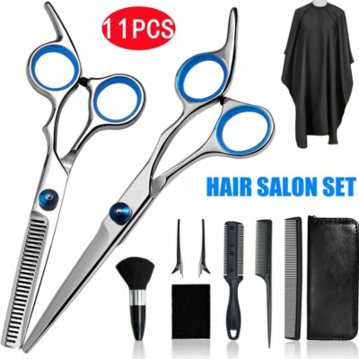 Professional Barber Shears Set Hair Cutting Thinning Scissors Hairdressing Salon