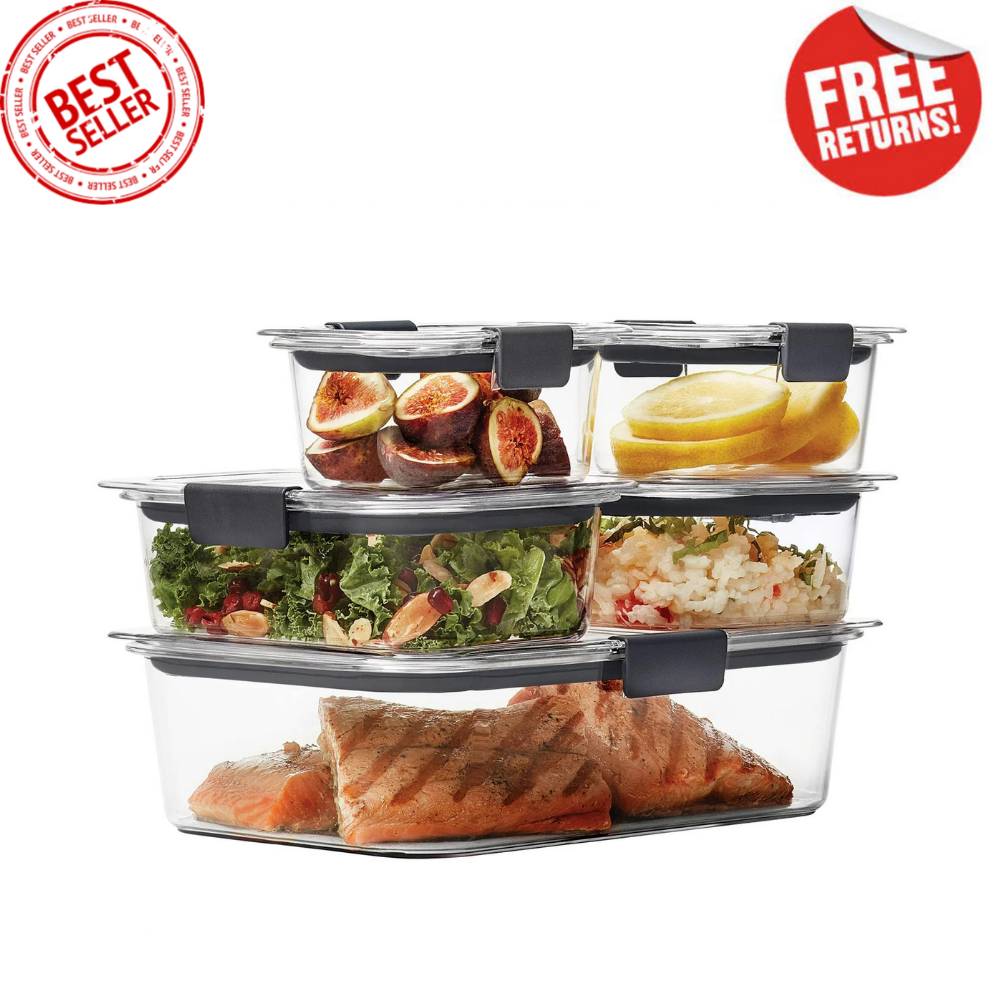 Rubbermaid Brilliance 10 Piece Tritan Stain-Proof Food Stora