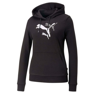 

Puma Power Cat Pullover Hoodie Youth Womens Size  Повседневная верхняя одежда 67368001, Черный