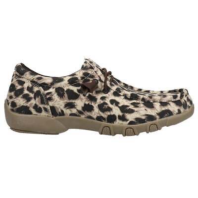 Roper Chillin Leopard Moc Toe Женские бежевые туфли-слипоны на плоской подошве в стиле кэжуал 09-021-0191-309