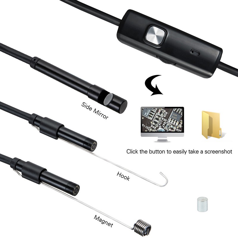 1-3.5M 6 LED USB Endoskop Kamera 7.0 mm HD Inspektion Wasserdicht für Android