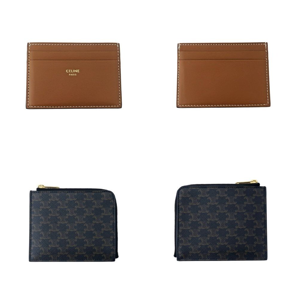 CELINE Triomphe coin wallet with card holder authenticated
