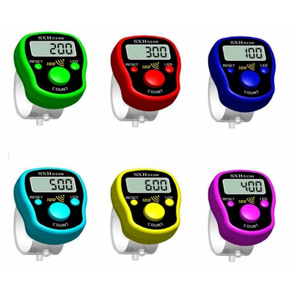 Mini Stitch Marker Row Finger Counter LCD Electric Digital Display with LED