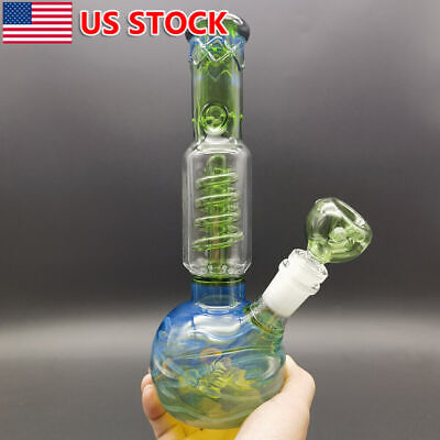 9.5'' Heavy Smoking Hookah Pipe Glass Water Pipe Bong Bubbler Bongs + Glass Bowl