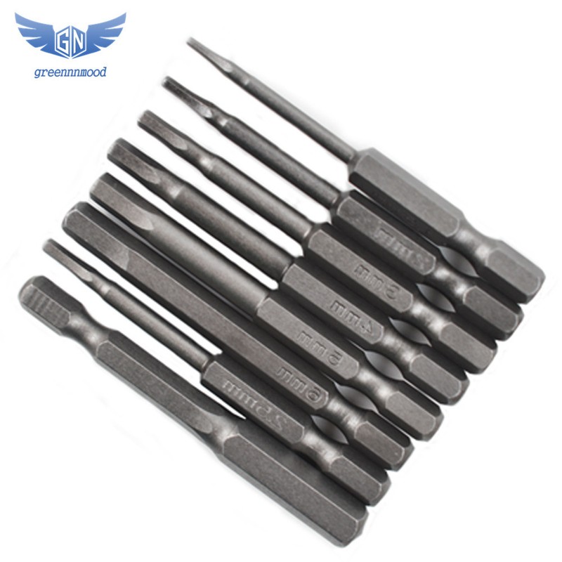 8 Piece Hex Head Allen Bit Set Quick Connect Shank Impact Driver Drill