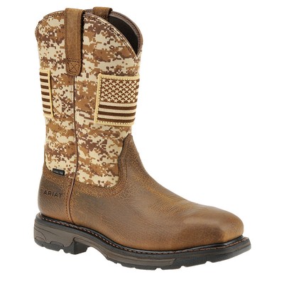 

Мужские ботинки Ariat Workhog Patriot ST, Earth/sand/camouflage/flag