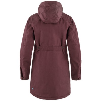 Pre-owned Fjall Raven Fjällräven Kiruna Padded Parka W Freizeitmantel Damen Dunkelrot Rot