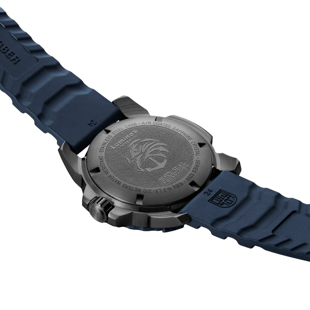 Pre-owned Luminox Navy Seal Foundation Back To The Blue Military Watch 45mm Xs.3255.cb.ns