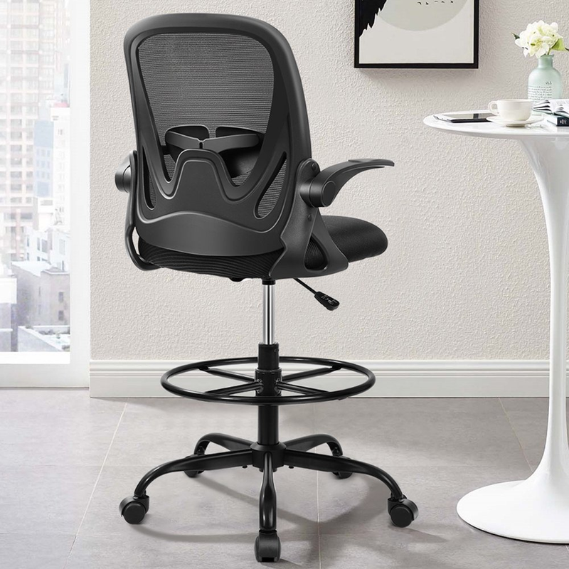 Tall Office Chair With Flip-up Armrests Executive Ergonom