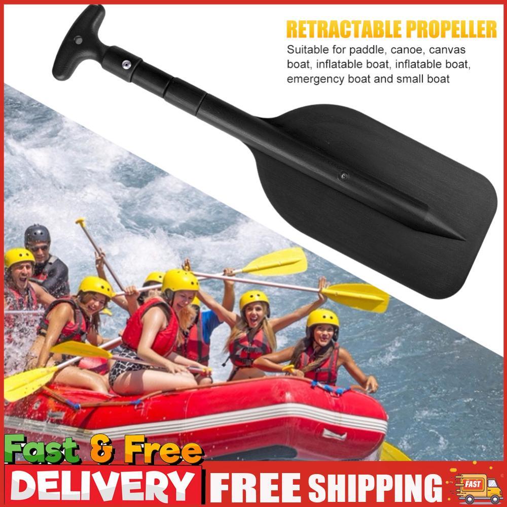 Retractable Portable Telescope Rafting Boat Paddle for Water Sport (Black)