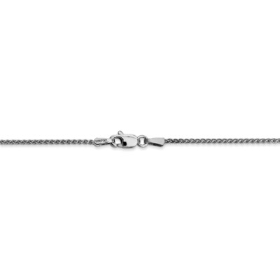 Pre-owned Superdealsforeverything Real 14kt White Gold 30 Inch 1.25mm Spiga With Lobster Clasp Chain; 30 Inch