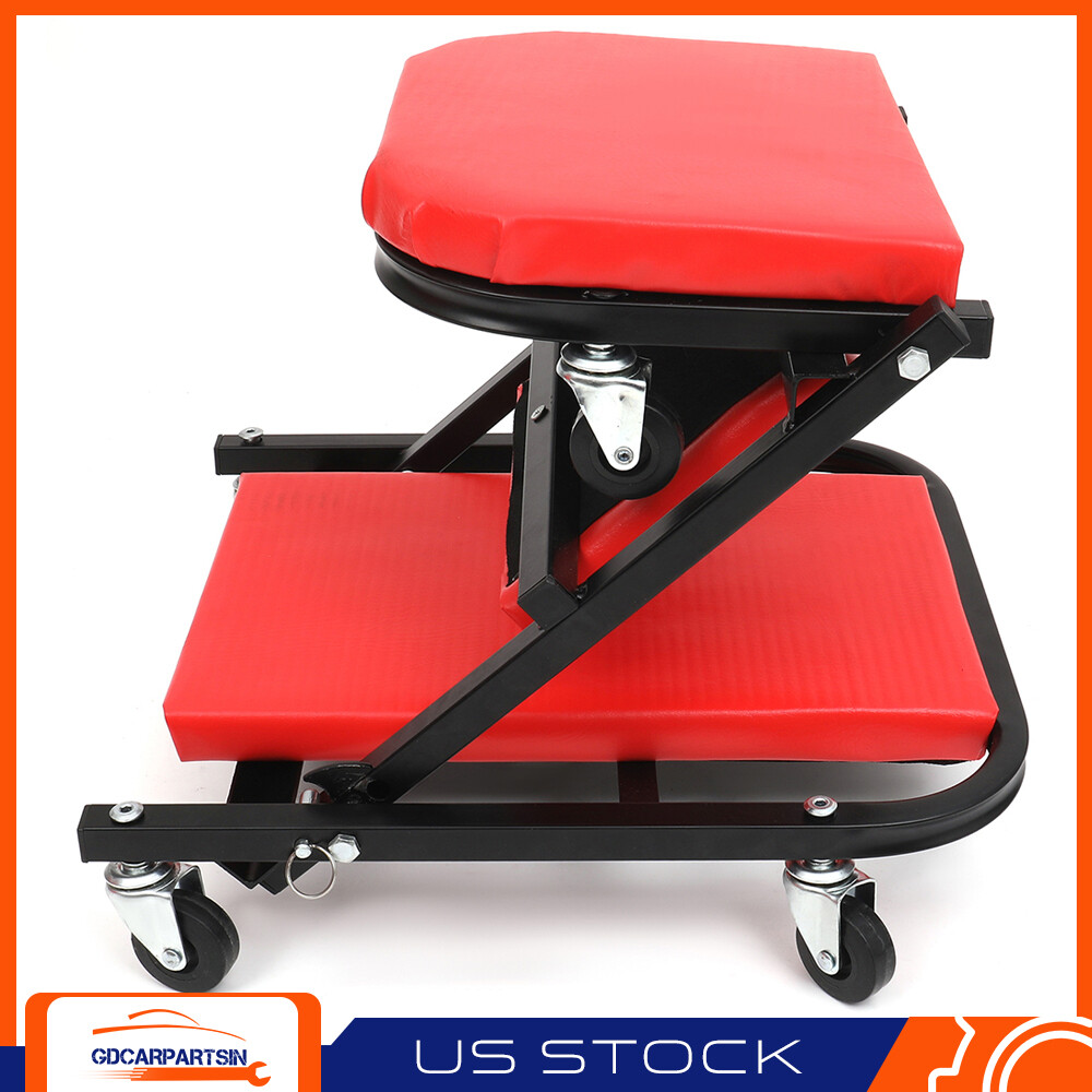 2 In 1 Foldable Mechanics Z Creeper Seat Rolling 36