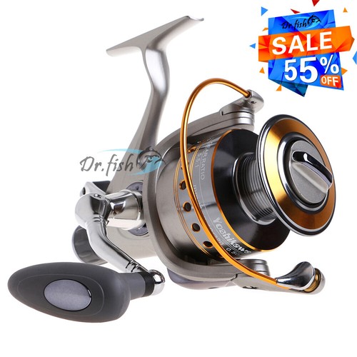 Dr.Fish Large Spinning Reel Fishing Baitfeeder Saltwater Surf Catfish 6000