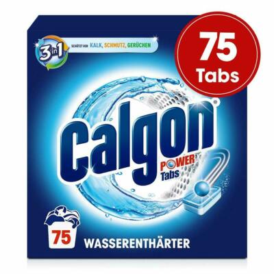 Calgon 3in1 75 Tabs Reiniger Wasserenthärter Waschmaschine Anti-Kalk Schmutz