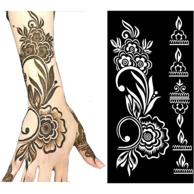Temporary Tattoo Henna Stencils - Tattoo Drawing Templates Body Art Accessories