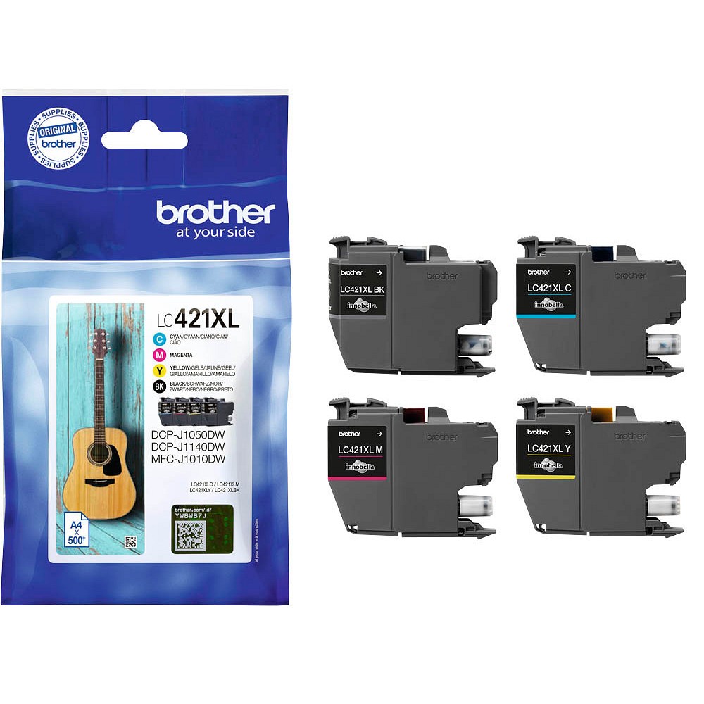 brother LC-421 XL VAL Original Tintenpatronen black cyan magenta yellow Set
