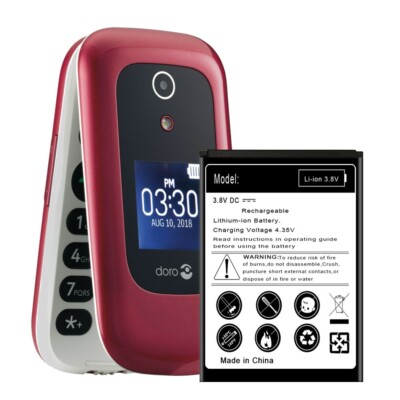 High Power 1600mAh Replaceable Li_ion Battery for Consumer Cellular Doro 7060
