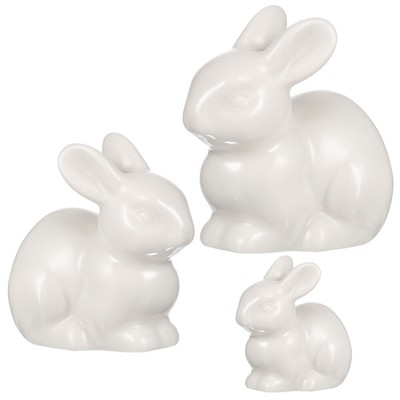  3 Pcs Bunny Figurine Rabbit Figurines Home Decor Year of The