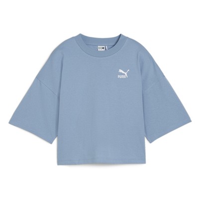 Женская синяя повседневная футболка с круглым вырезом и коротким рукавом Puma Better Classics Оверсайз