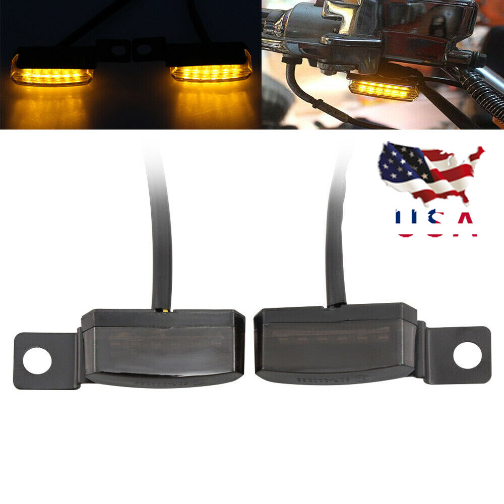 Motorcycle LED Turn Signal Indicator Lights Flow Flasher Amber Blinker Lamp Part