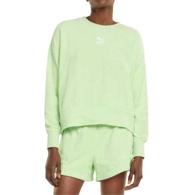 

Puma Classics Toweling High Waisted Shorts Женские желтые повседневные спортивные штаны, Желтый, Puma Classics Toweling High Waisted Shorts