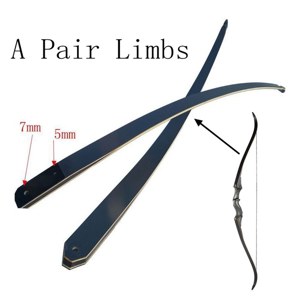 1pair 3060Ibs Recurve Bow Limbs 60" TakeDown Bamboo Core Archery