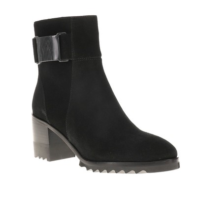 Pre-owned Vaneli Helli Water Resistant Heeled Round Toe Booties Womens Black Casual Boots