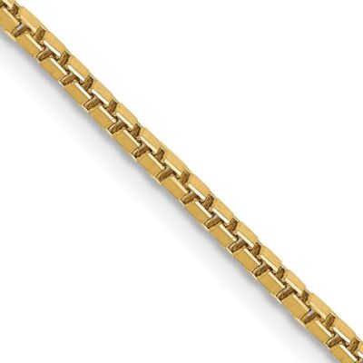 Pre-owned Diamond2deal 10k Yellow Gold 1.5mm 16" Box Chain Necklace For Mens 4.5g