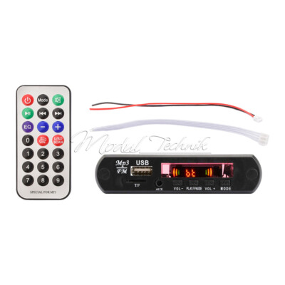 Car Wireless Bluetooth 12V MP3 WMA Decoder Board Audio Module USB TF Radio
