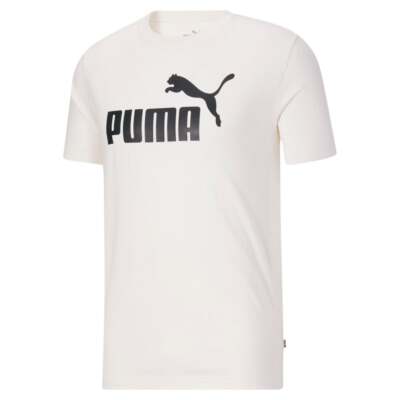

Футболка Puma Ess Logo Tee Us Мужские повседневные топы Off White 586449-73, Puma Ess Logo Tee Us