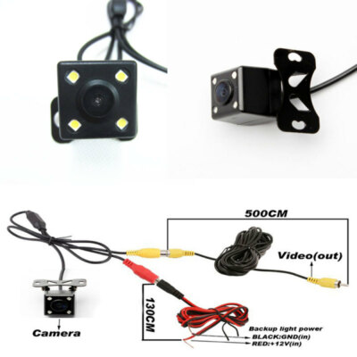 Podofo Camera Car Rear View Backup Parking Reverse Back Up Camera CMOS LED