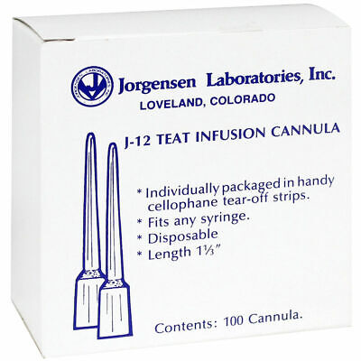 Jorgensen Laboratories Teat Infusion Cannula, 1 1/3'' - 100ct Box